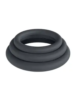 CONJUNTO DE 3 ANÉIS CLÁSSICOS PARA O PÉNIS L/XL/XXL PRETO LEVELZ