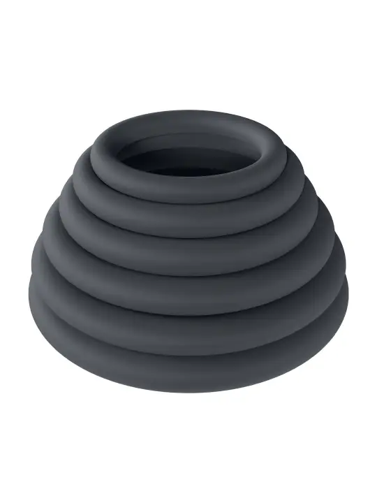 CONJUNTO DE 6 ANÉIS CLÁSSICOS PRETO LEVELZ