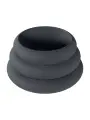 CONJUNTO DE 3 ANÉIS EM SILICONE PARA O PÉNIS WIDE O S/M/L PRETO LEVELZ