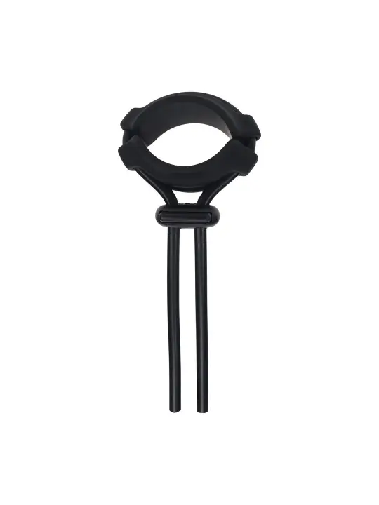 ANEL PARA O PÉNIS EM SILICONE AJUSTÁVEL E DESMONTÁVEL 5MM PRETO LEVELZ