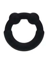 ANEL PARA O PÉNIS DE METAL E SILICONE PRETO LEVELZ