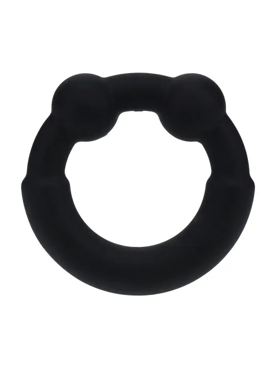 ANEL PARA O PÉNIS DE METAL E SILICONE PRETO LEVELZ