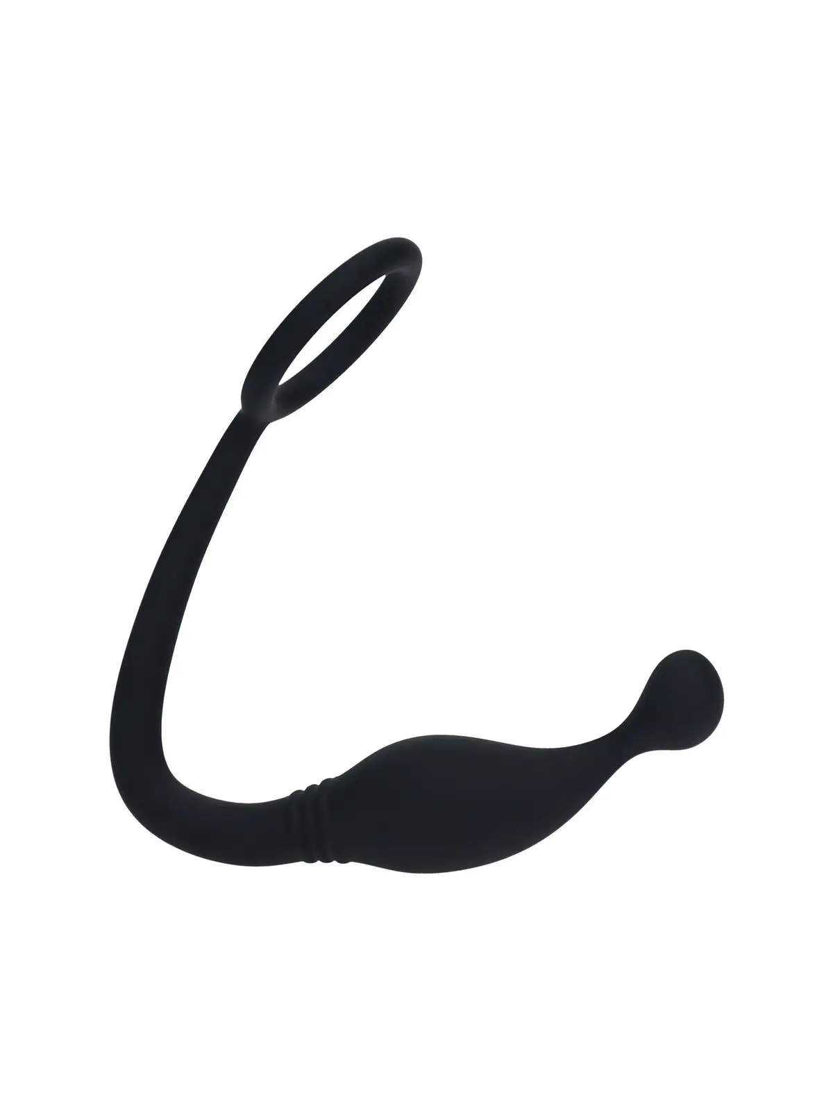 ESTIMULADOR DE PRÓSTATA COM ANEL DE SILICONE S PRETO LEVELZ