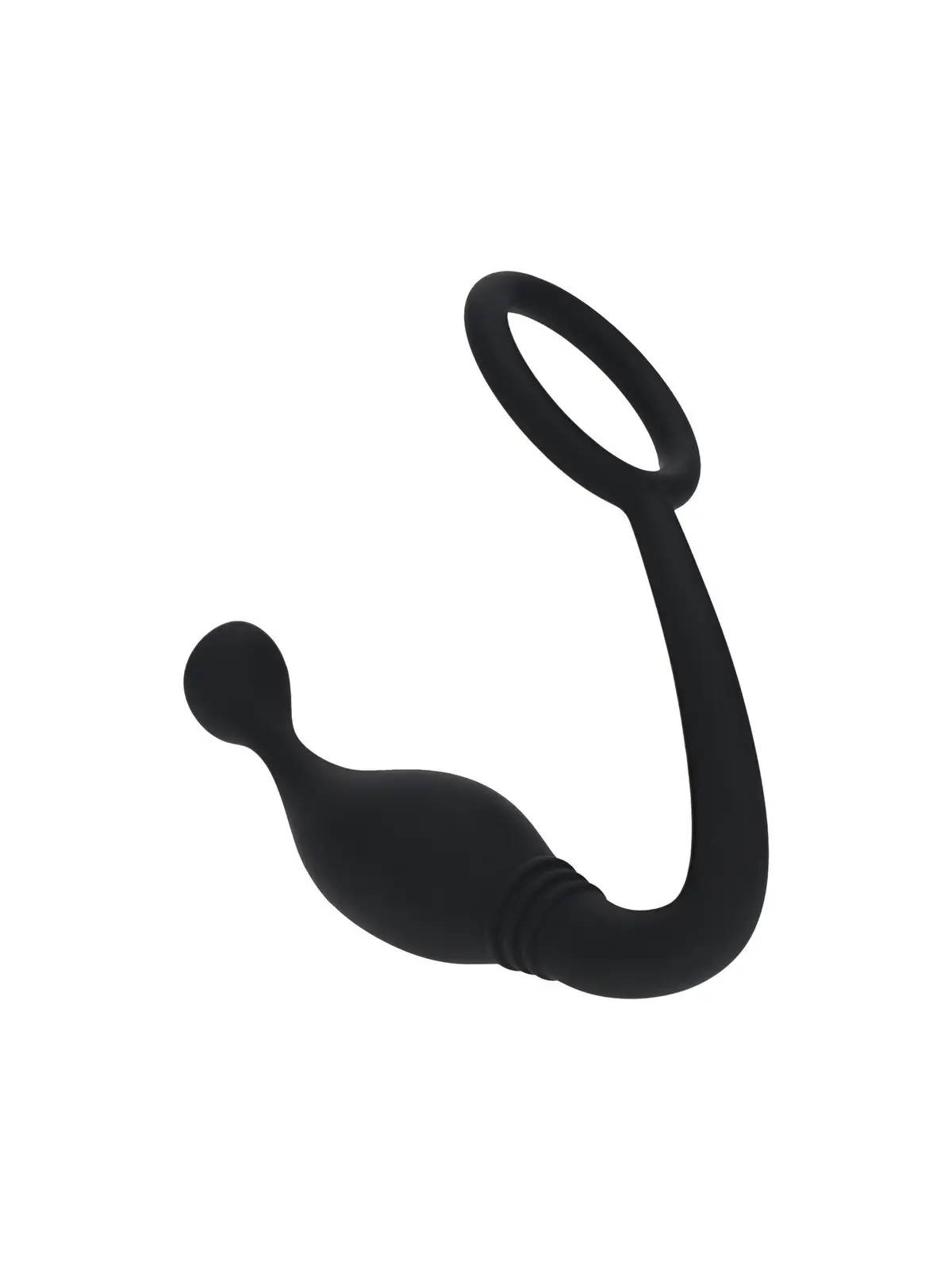 ESTIMULADOR DE PRÓSTATA COM ANEL DE SILICONE L PRETO LEVELZ