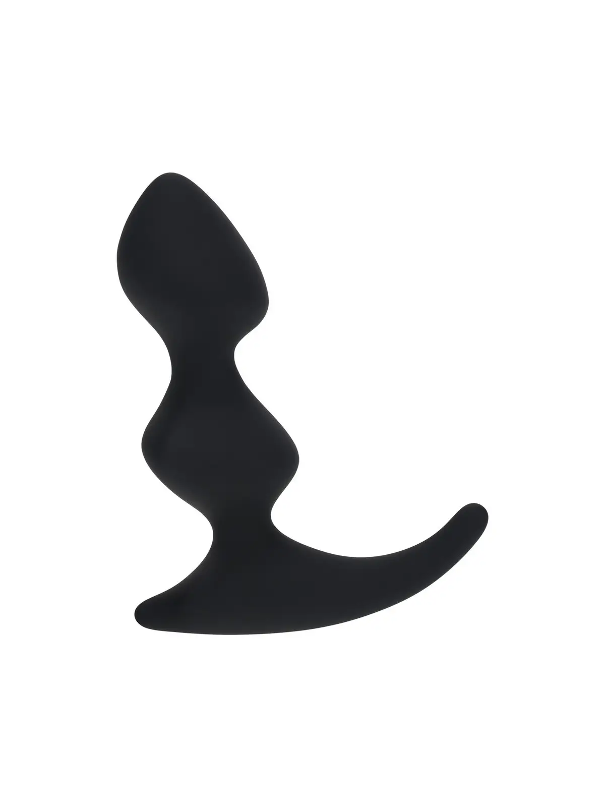 ESTIMULADOR DE PRÓSTATA DE SILICONE COM DUPLA ONDULAÇÃO PRETO LEVELZ