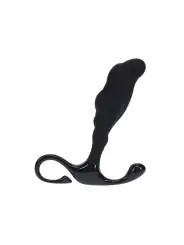 ESTIMULADOR DE PRÓSTATA DE SILICONE TEXTURIZADO RÍGIDO S PRETO LEVELZ