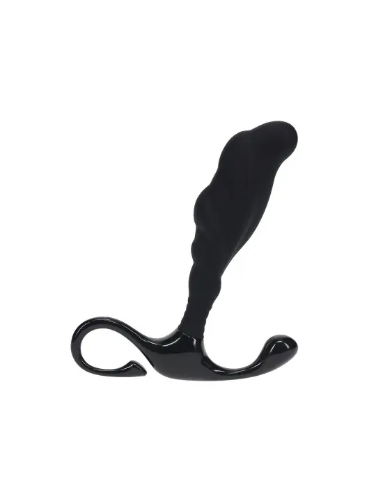 ESTIMULADOR DE PRÓSTATA DE SILICONE TEXTURIZADO RÍGIDO S PRETO LEVELZ