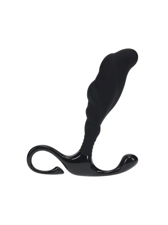 ESTIMULADOR DE PRÓSTATA DE SILICONE TEXTURIZADO RÍGIDO M PRETO LEVELZ