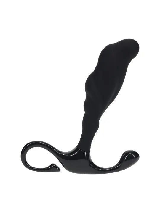 ESTIMULADOR DE PRÓSTATA DE SILICONE TEXTURIZADO RÍGIDO L PRETO LEVELZ
