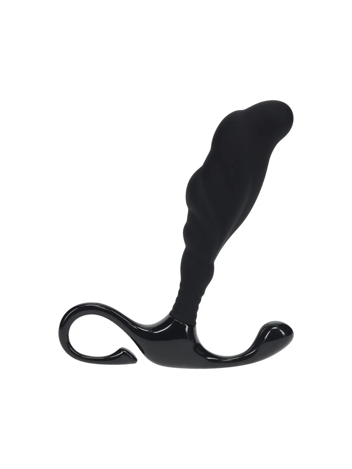 ESTIMULADOR DE PRÓSTATA DE SILICONE TEXTURIZADO RÍGIDO L PRETO LEVELZ