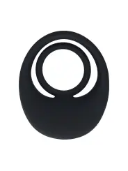 ANEL PARA O PÉNIS E TESTÍCULOS EM SILICONE LÍQUIDO COM VIBRAÇÃO PRETO LEVELZ