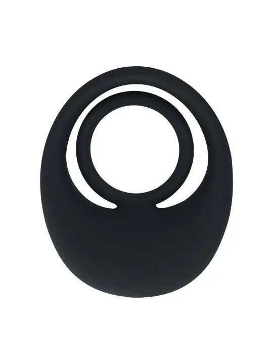 ANEL PARA O PÉNIS E TESTÍCULOS EM SILICONE LÍQUIDO COM VIBRAÇÃO PRETO LEVELZ