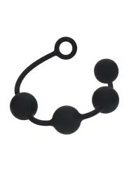 BOLAS ANAIS REDONDAS EM SILICONE XXL 50MM PRETAS LEVELZ