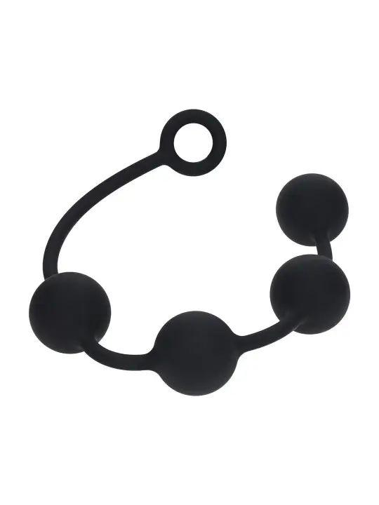 BOLAS ANAIS REDONDAS EM SILICONE XXL 50MM PRETAS LEVELZ