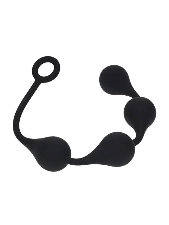 BOLAS ANAIS DE SILICONE EM FORMA DE GOTA DE ÀGUA L 40MM PRETAS LEVELZ