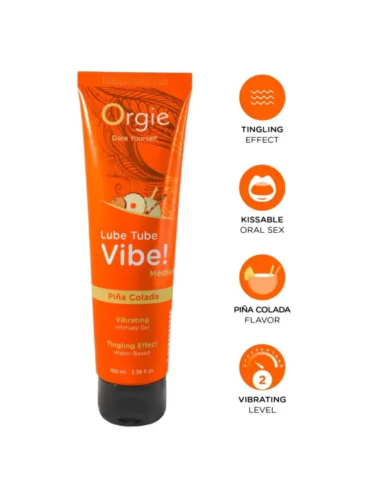 LUBRIFICANTE LUBE TUBE VIBE! PIÑA COLADA ORGIE 100ML