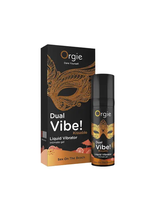VIBRADOR LÍQUIDO BEIJÁVEL DUAL VIBE SEX ON THE BEACH 15ML ORGIE