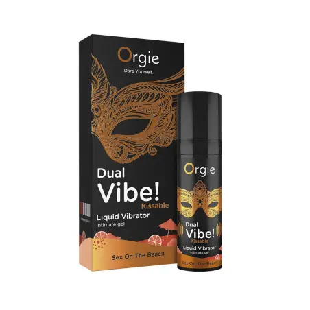 VIBRADOR LÍQUIDO BEIJÁVEL DUAL VIBE SEX ON THE BEACH 15ML ORGIE