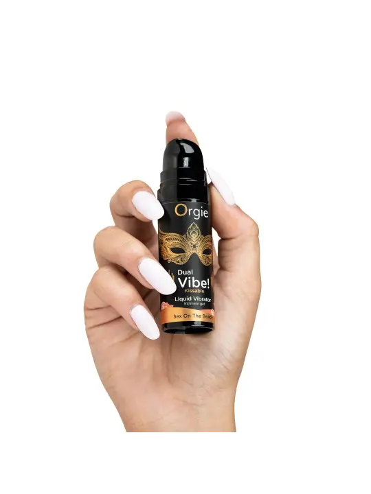 VIBRADOR LÍQUIDO BEIJÁVEL DUAL VIBE SEX ON THE BEACH 15ML ORGIE