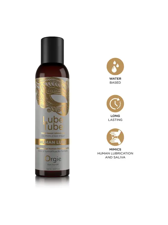 GEL LUBRIFICANTE COM BASE DE ÁGUA HUMAN LUBE 150ML ORGIE