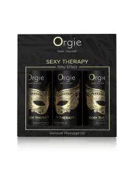 CONJUNTO DE ÓLEOS DE MASSAGEM SEXY THERAPY SENSUAL MINI SIZE ORGIE