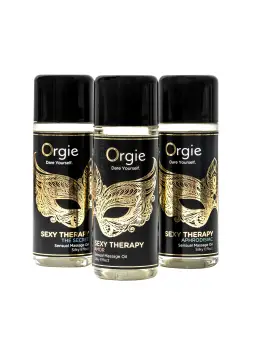 CONJUNTO DE ÓLEOS DE MASSAGEM SEXY THERAPY SENSUAL MINI SIZE 3X30ML ORGIE