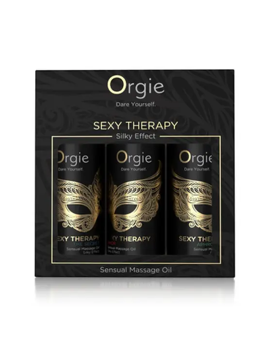 CONJUNTO DE ÓLEOS DE MASSAGEM SEXY THERAPY SENSUAL MINI SIZE ORGIE