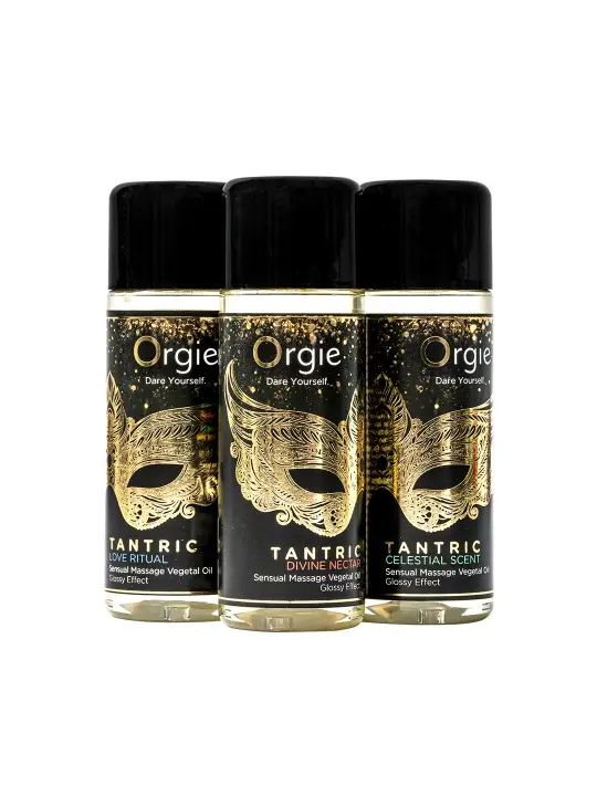 CONJUNTO DE ÓLEOS DE MASSAGEM TANTRIC SENSUAL MINI SIZE 3X30ML ORGIE