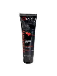 LUBRIFICANTE À BASE DE ÁGUA COM SABOR A MORANGO 100ML ORGIE