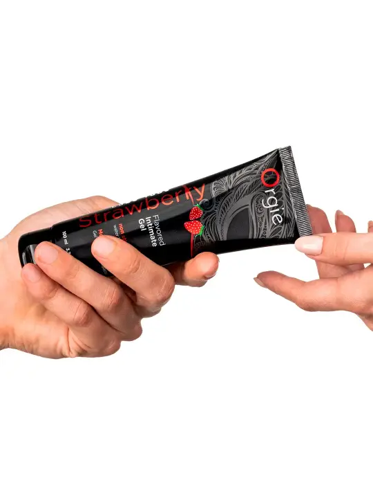 LUBRIFICANTE À BASE DE ÁGUA COM SABOR A MORANGO 100ML ORGIE