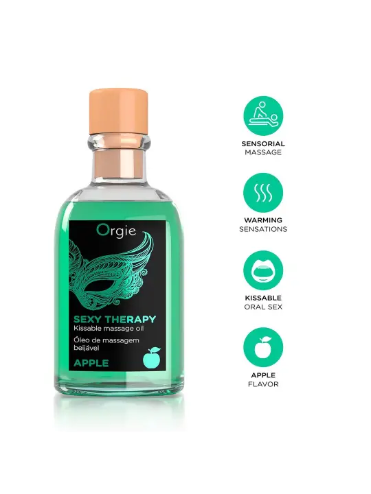 KIT DE MASSAGEM LIPS SEXY THERAPY DE MAÇÃ 100ML ORGIE