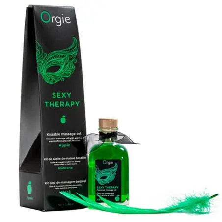 KIT DE MASSAGEM LIPS SEXY THERAPY DE MAÇÃ 100ML ORGIE