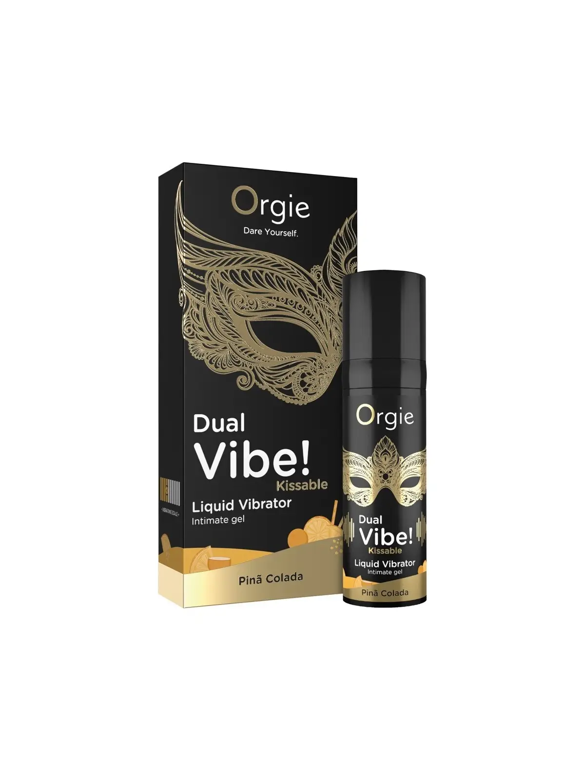 VIBRADOR LÍQUIDO COM SABOR A PIÑA COLADA DUAL VIBE 15ML ORGIE