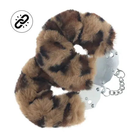 ALGEMAS COM PELÚCIA HEAVY-DUTY FLUFFY LEOPARD OUCH!
