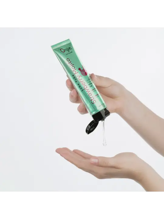 LUBRIFICANTE LUBE TUBE COCKTAIL MOJITO DE MORANGO 100ML ORGIE