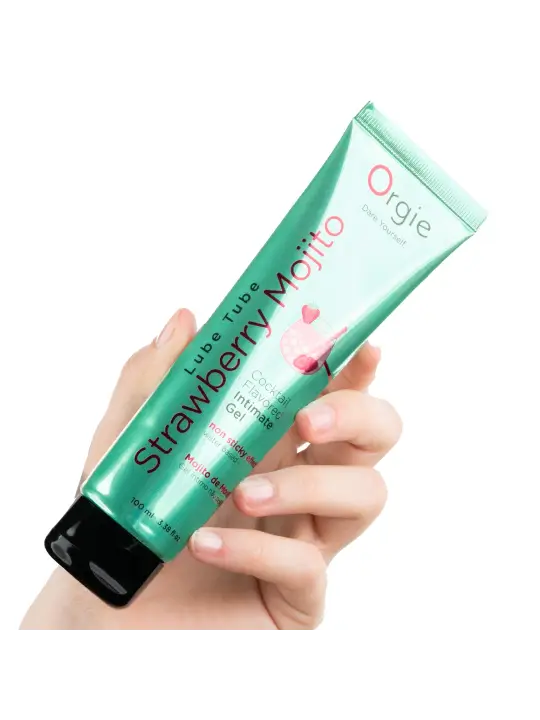 LUBRIFICANTE LUBE TUBE COCKTAIL MOJITO DE MORANGO 100ML ORGIE