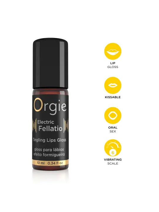 GLOSS COM EFEITO VIBRATÓRIO ELECTRIC FELLATIO 10ML ORGIE