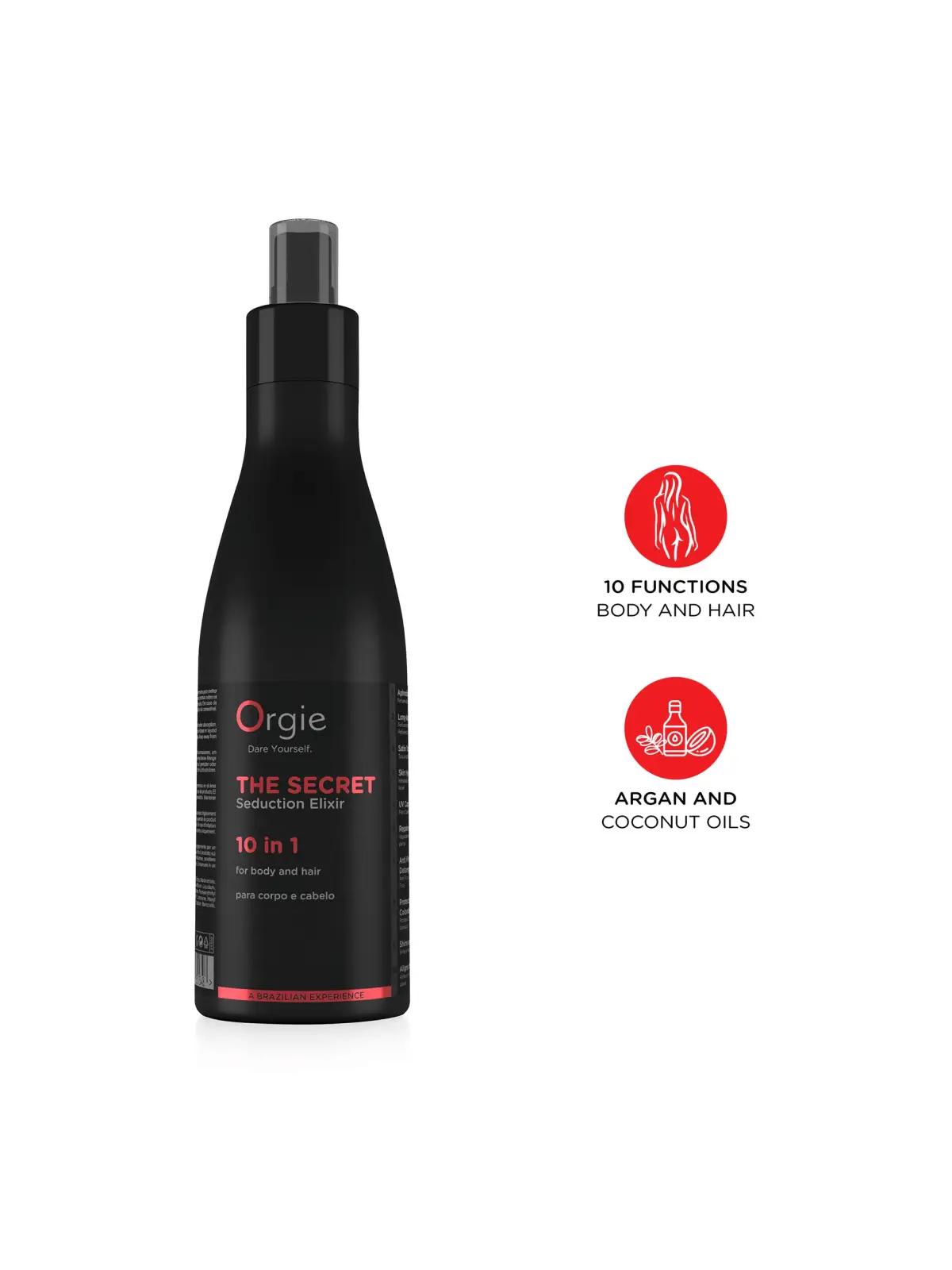 LOÇÃO HIDRATANTE PARA CORPO E CABELO SECRET SEDUCTION ELIXIR 200ML ORGIE