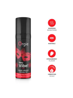 GEL COM VIBRAÇÃO E COM EFEITO DE AQUECIMENTO SEXY VIBE 15ML ORGIE