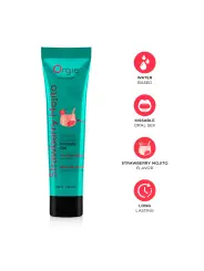 LUBRIFICANTE LUBE TUBE COCKTAIL MOJITO DE MORANGO 100ML ORGIE