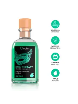 KIT DE MASSAGEM LIPS SEXY THERAPY DE MAÇÃ 100ML ORGIE