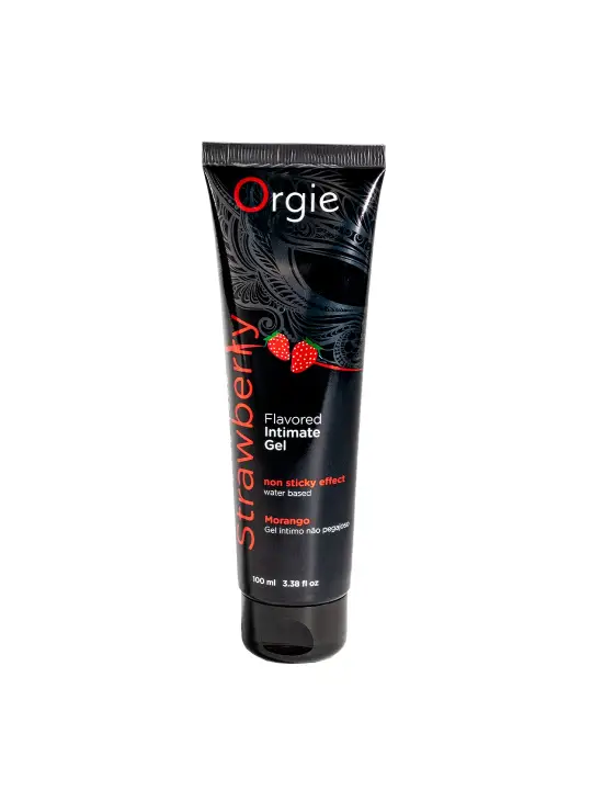 LUBRIFICANTE À BASE DE ÁGUA COM SABOR A MORANGO 100ML ORGIE