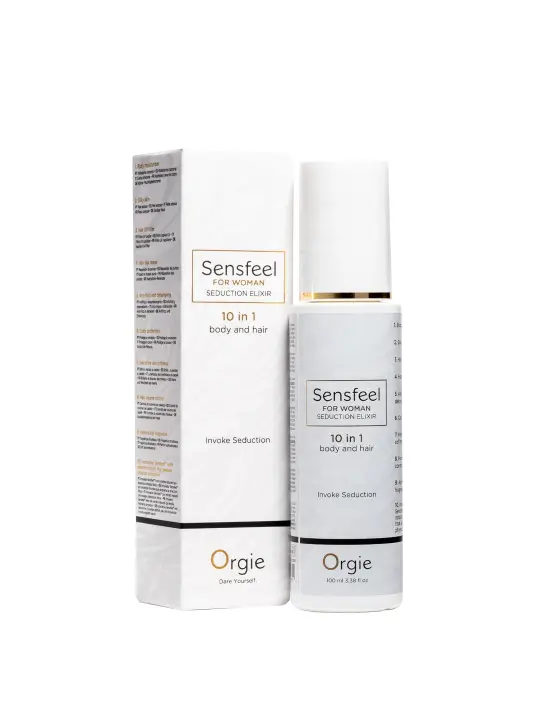 LOÇÃO 10 EM 1 PARA CORPO E CABELO COM FEROMONAS SENSFEEL FOR WOMAN 100ML ORGIE