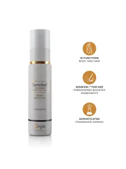 LOÇÃO 10 EM 1 PARA CORPO E CABELO COM FEROMONAS SENSFEEL FOR WOMAN 100ML ORGIE