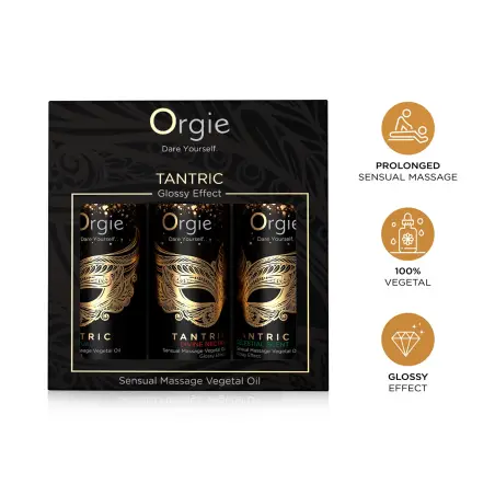 CONJUNTO DE ÓLEOS DE MASSAGEM TANTRIC SENSUAL MINI SIZE 3X30ML ORGIE