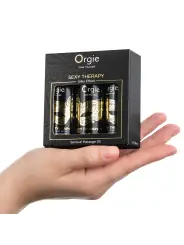 CONJUNTO DE ÓLEOS DE MASSAGEM SEXY THERAPY SENSUAL MINI SIZE 3X30ML ORGIE
