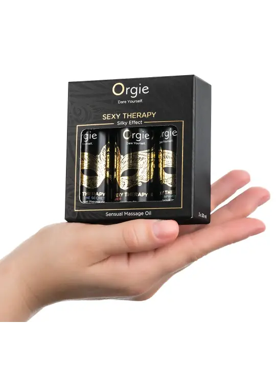 CONJUNTO DE ÓLEOS DE MASSAGEM SEXY THERAPY SENSUAL MINI SIZE 3X30ML ORGIE