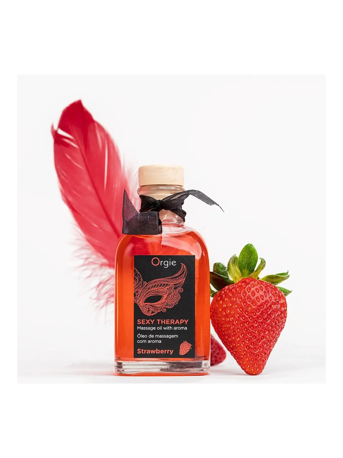 KIT DE MASSAGEM BEIJÁVEL SEXY THERAPY MORANGO ORGIE 100ML