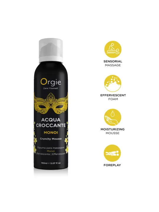 ESPUMA DE MASSAGEM CRACKELING ACQUA CROCCANTE MONÖI 150ML ORGIE