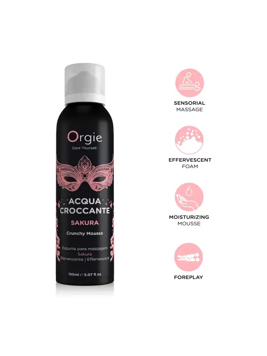 ESPUMA DE MASSAGEM CRACKELING ACQUA CROCCANTE SAKURA 150ML ORGIE